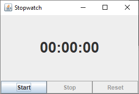 Java Stopwatch Program